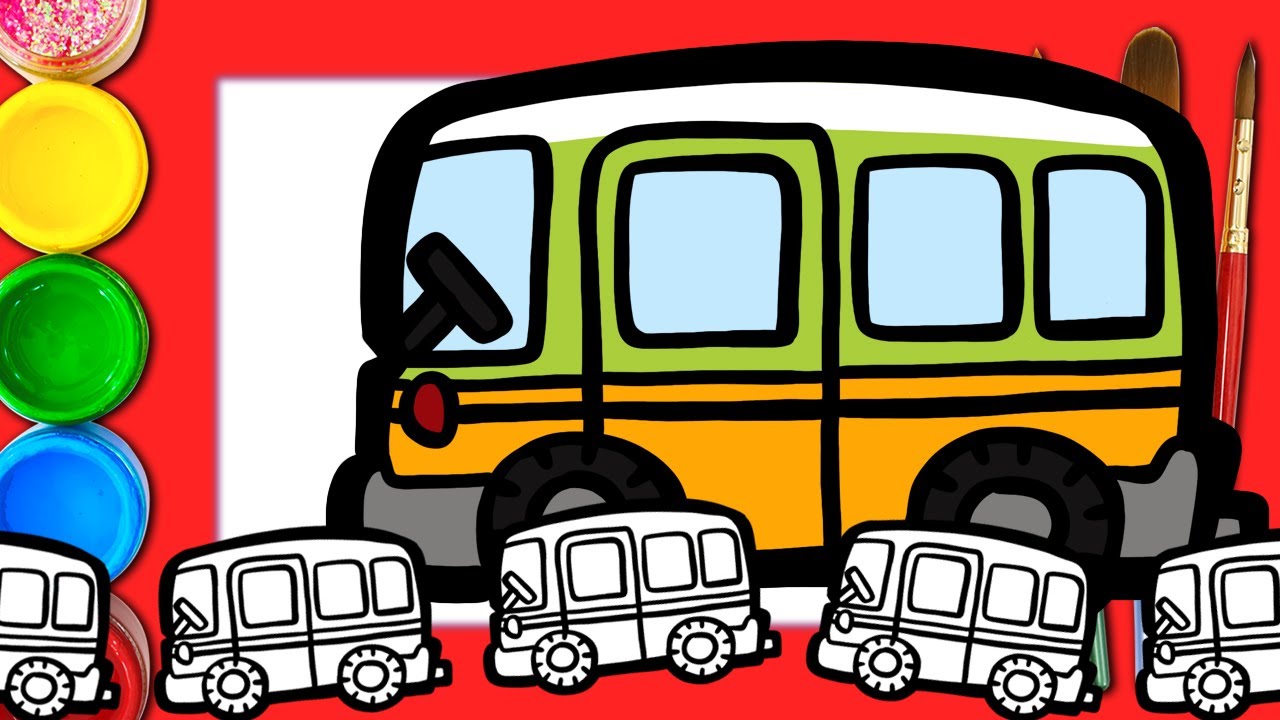 How to draw rosa parks bus step by step for kids easy drawing