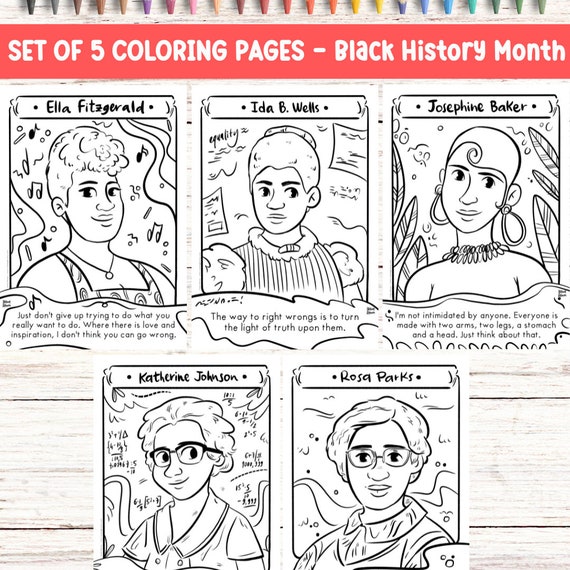 Black history month coloring sheet black women in history printable coloring page for black month women day teacher activity coloring book
