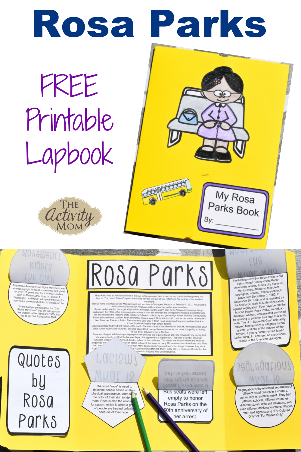 Rosa parks lapbook