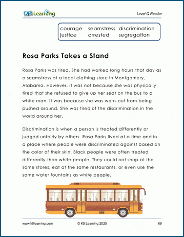 Rosa parks takes a stand
