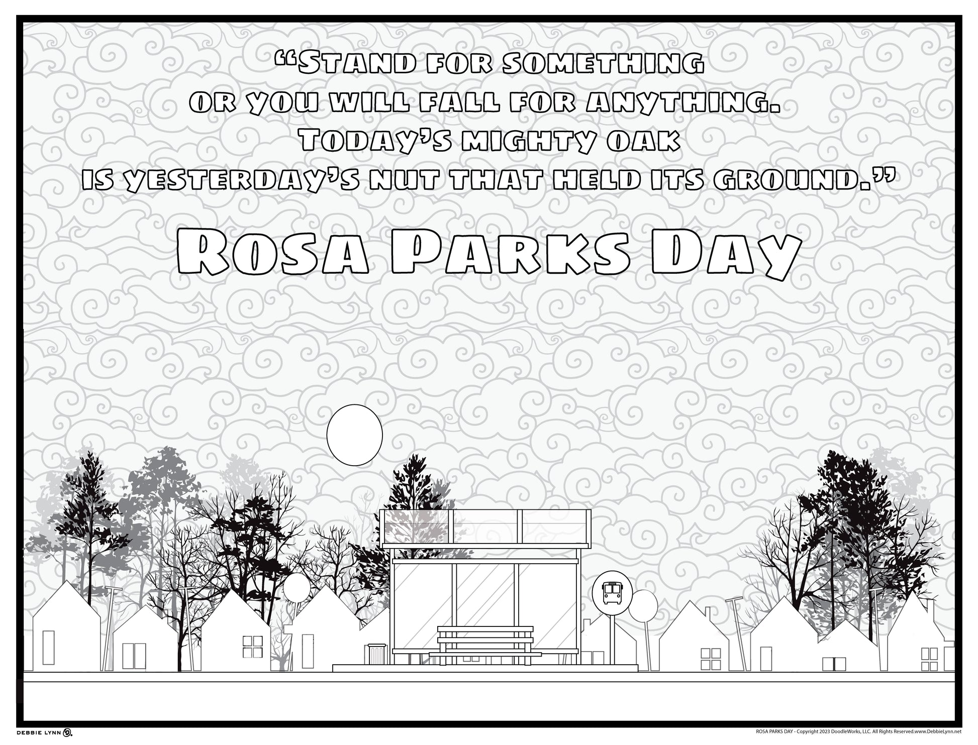 Rosa parks day personalized giant coloring poster x â debbie lynn
