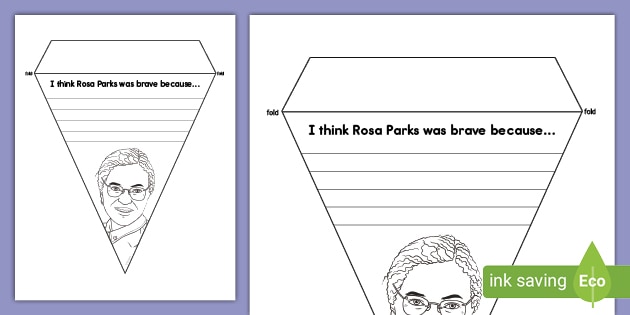 Rosa parks writing prompt bunting activity usa