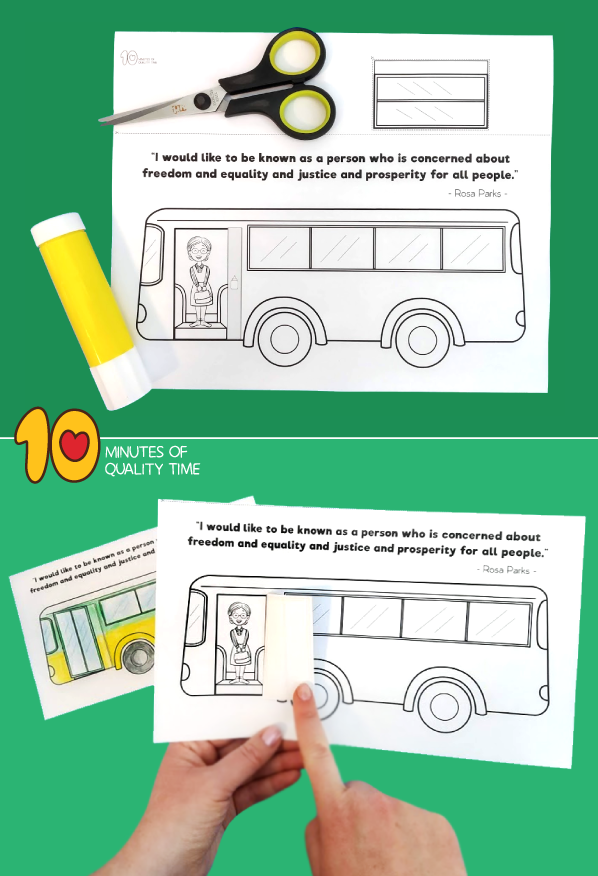 Rosa parks bus craft â minutes of quality time