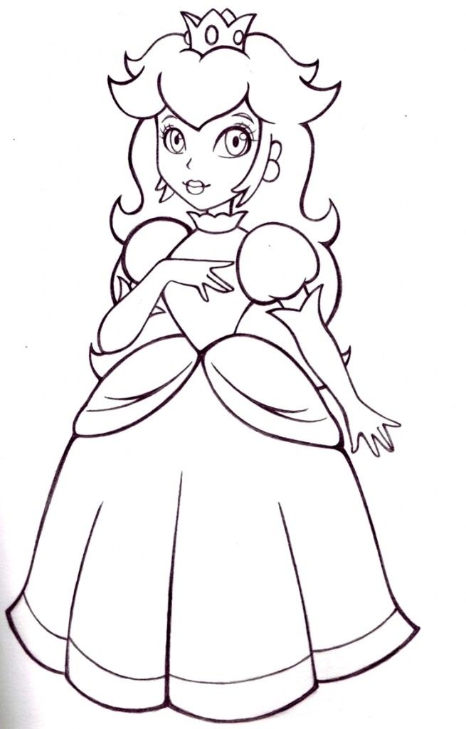 Princess peach coloring pages