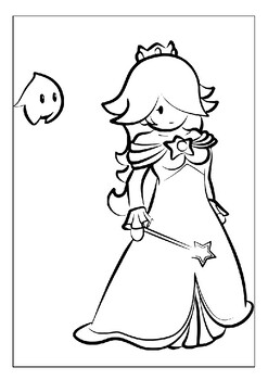 Printable rosalina coloring pages explore marios universe in color