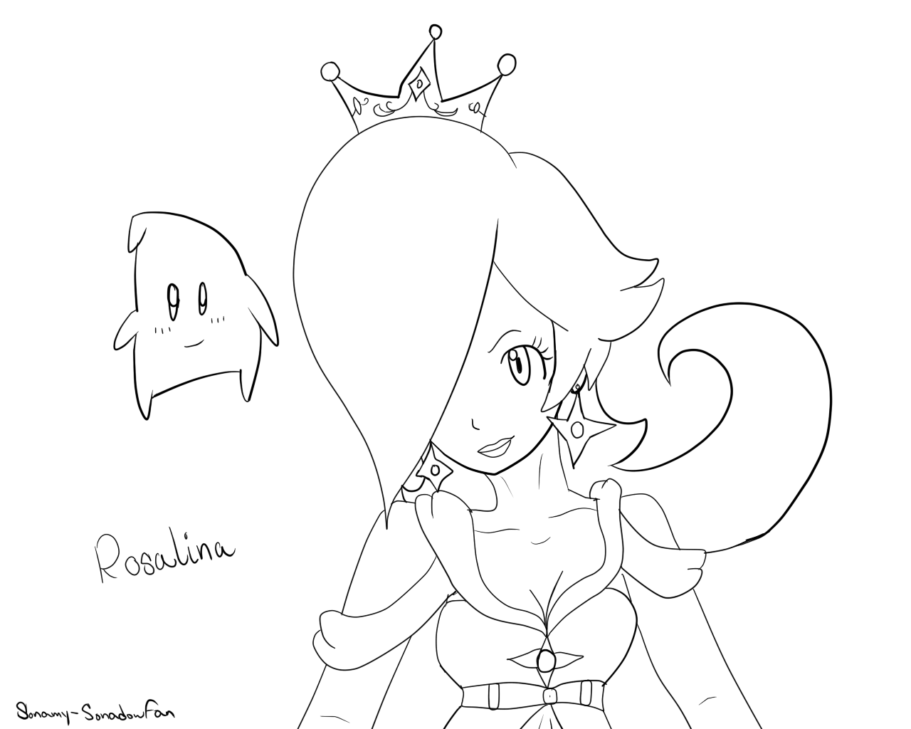 Rosalina coloring sheet by sonamy