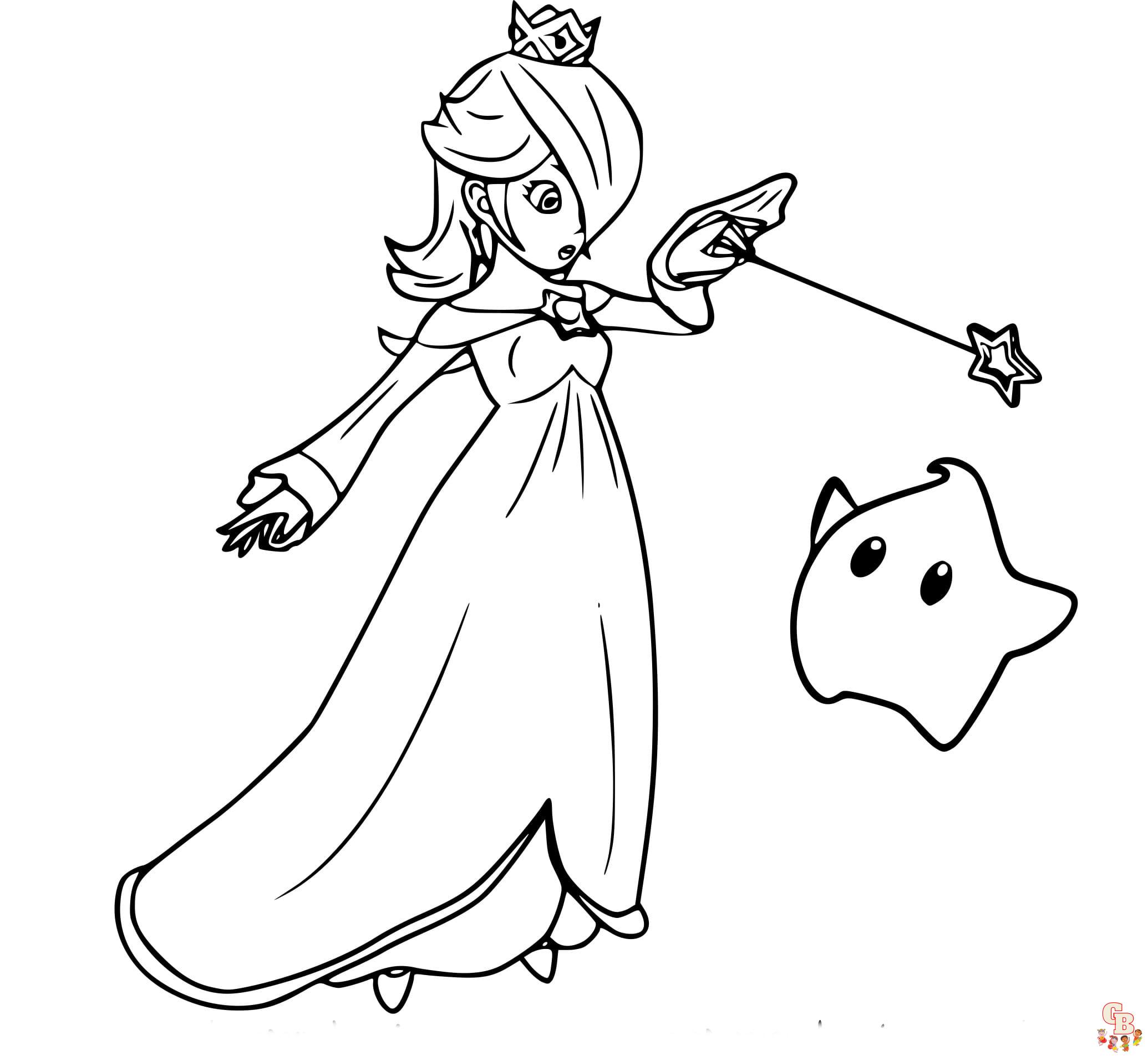 Printable rosalina coloring pages free for kids and adults