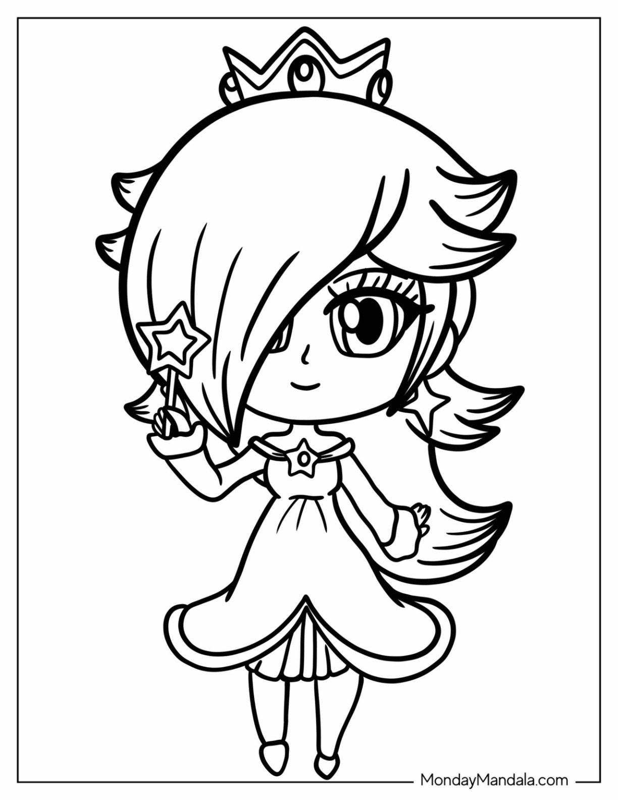 Rosalina coloring pages free pdf printables