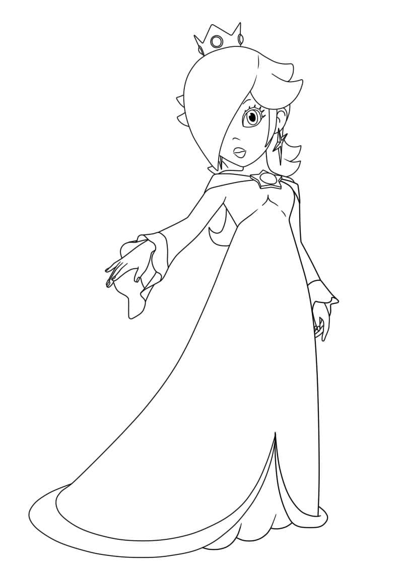 Rosalina face coloring page