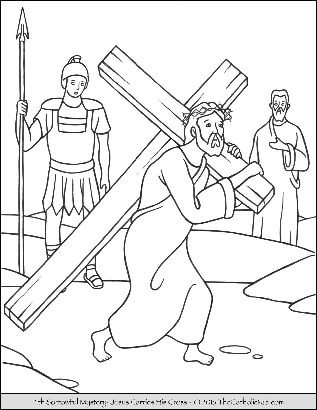 Sorrowful mysteries rosary coloring pages