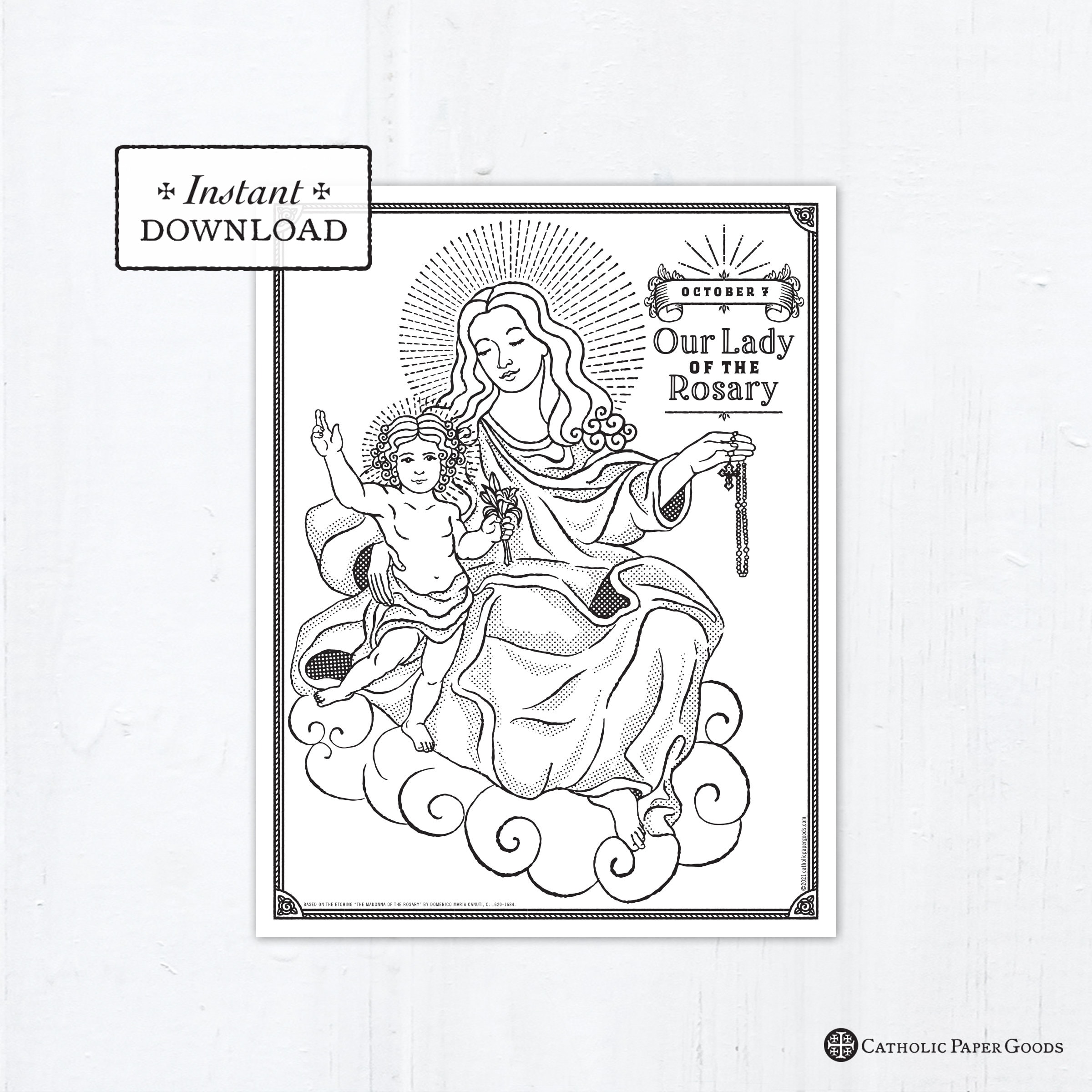 Rosary coloring page