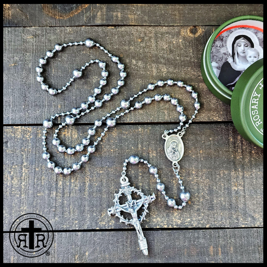 Seven sorrows chaplet wwi battle beads bat rosary