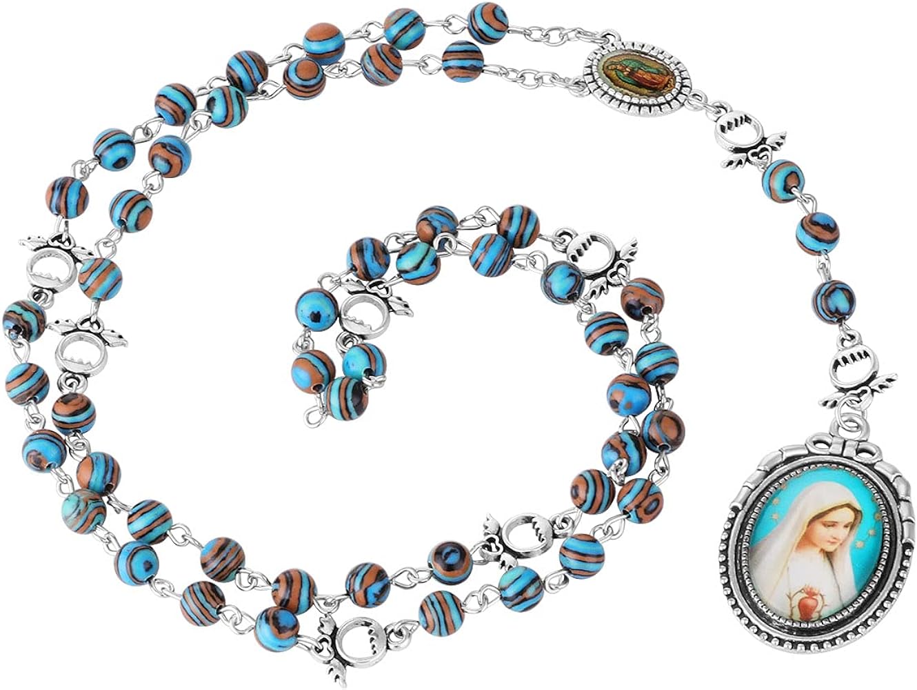 Diyalo servite rosary of the seven sorrows prayer beads chain religious our lady virgin mary pendant y