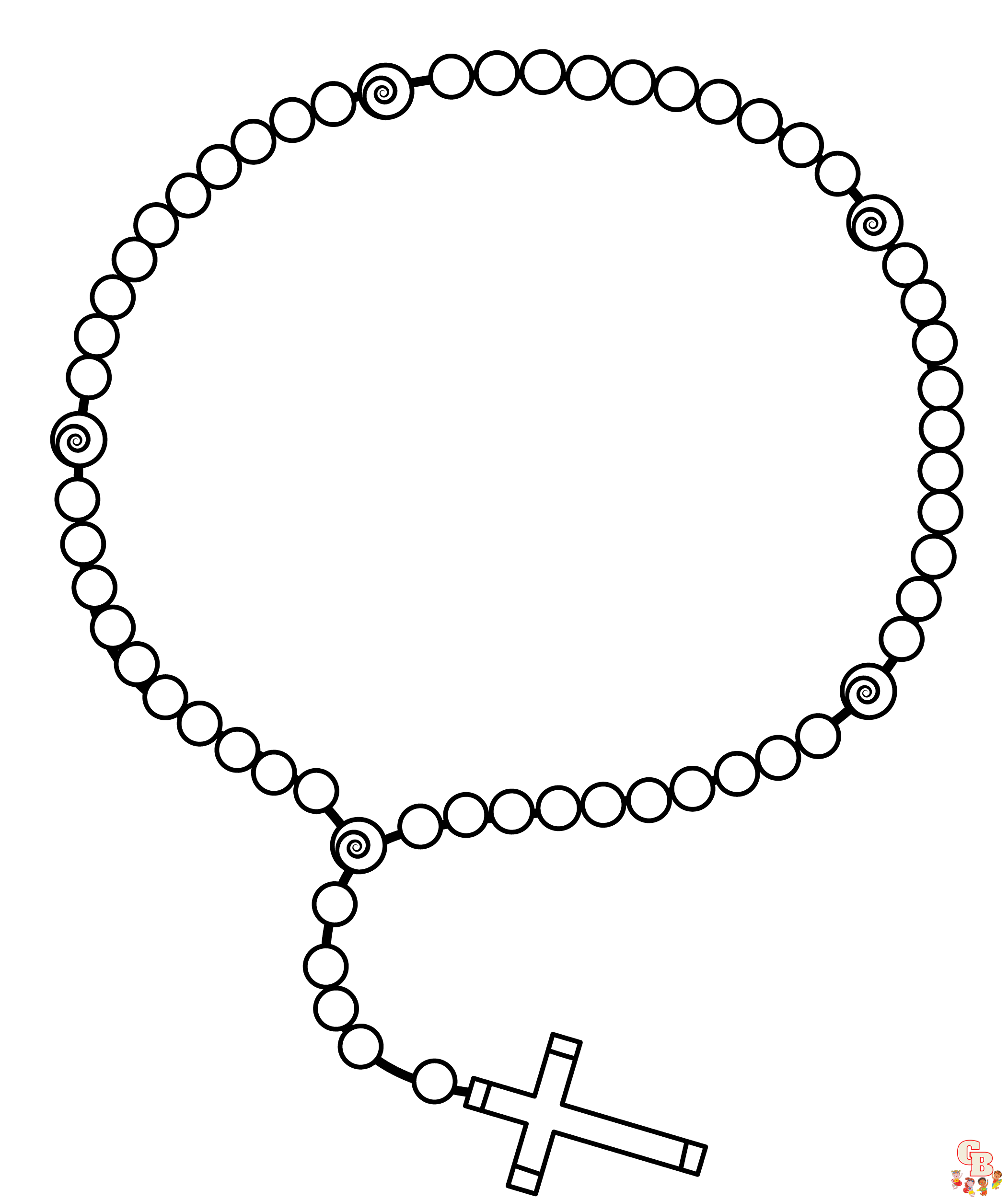 Printable rosary coloring pages free for kids and adults