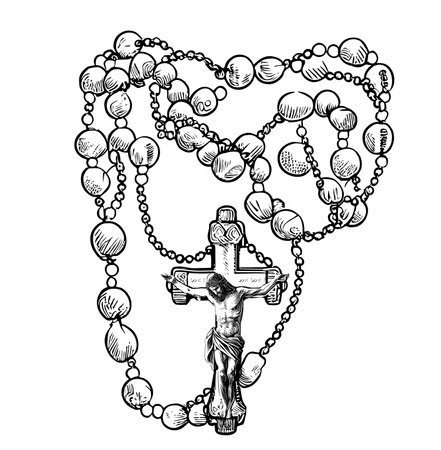 Rosary prayer cliparts stock vector and royalty free rosary prayer illustrations