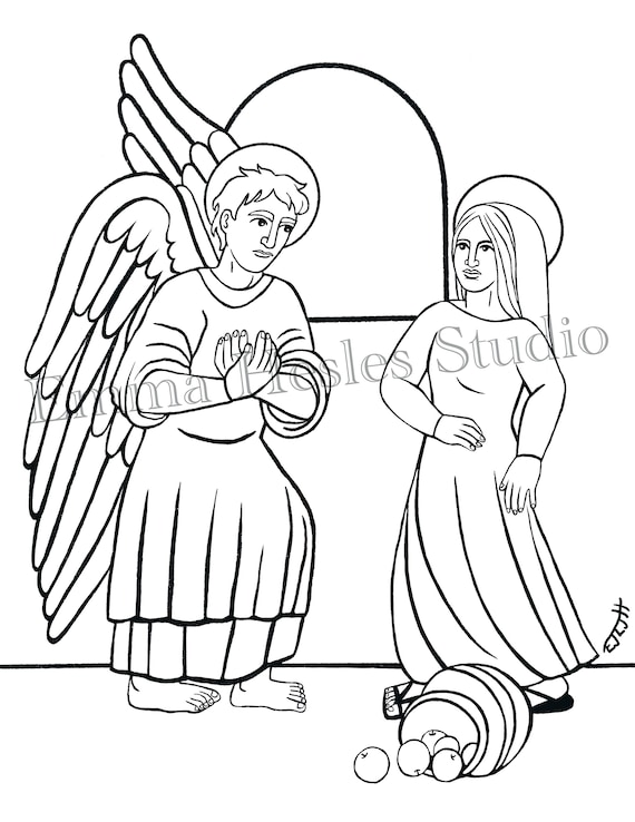 The joyful mysteries of the rosary coloring pages