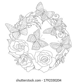 Thousand coloring pages butterfly royalty