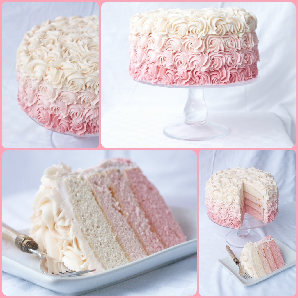 How to make a rose ombre cake