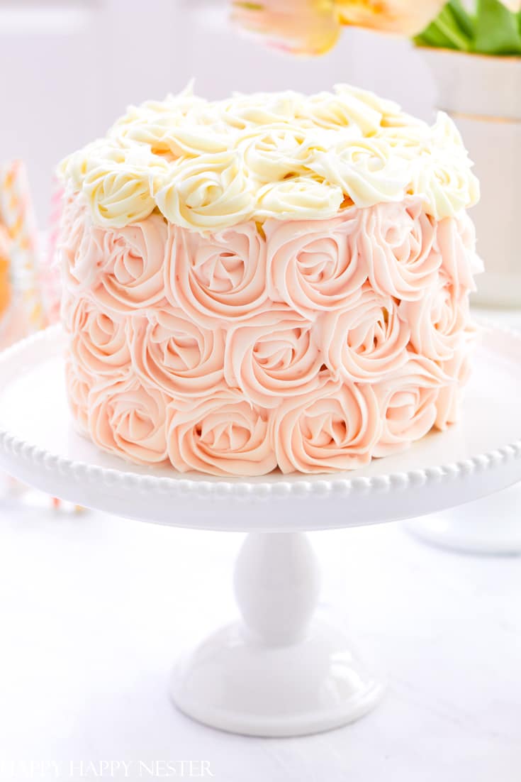 Easy rosette cake tutorial