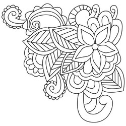 Mandala rose coloring pages vector images over