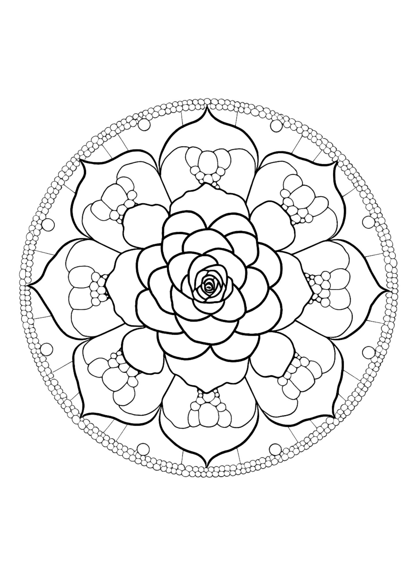 Free printable roses coloring pages for adults and kids