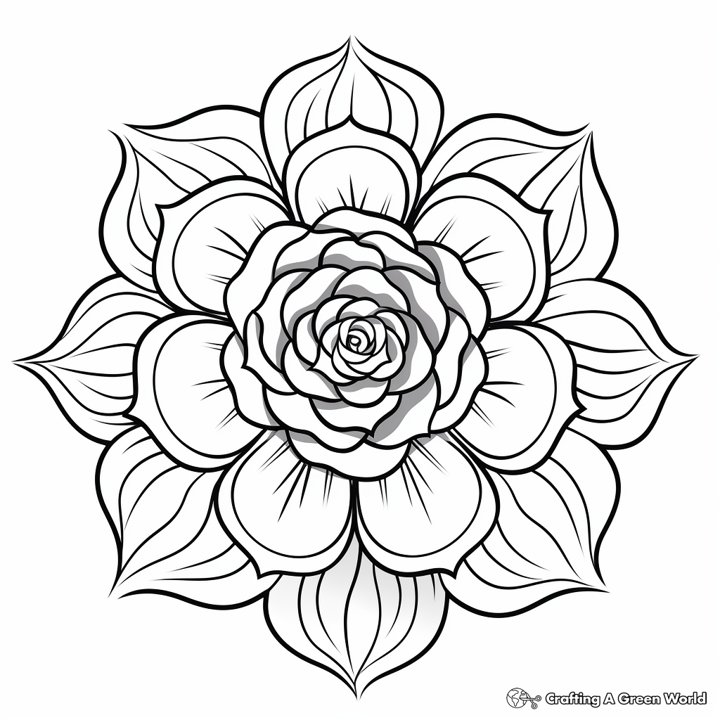 Mandala flower coloring pages