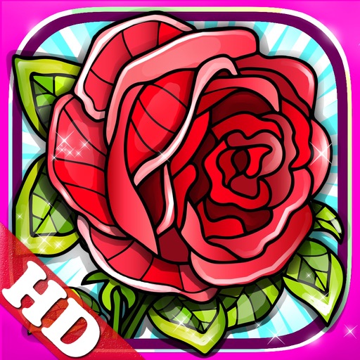 Flowers coloring pages for adults mandala red rose by roman safronov