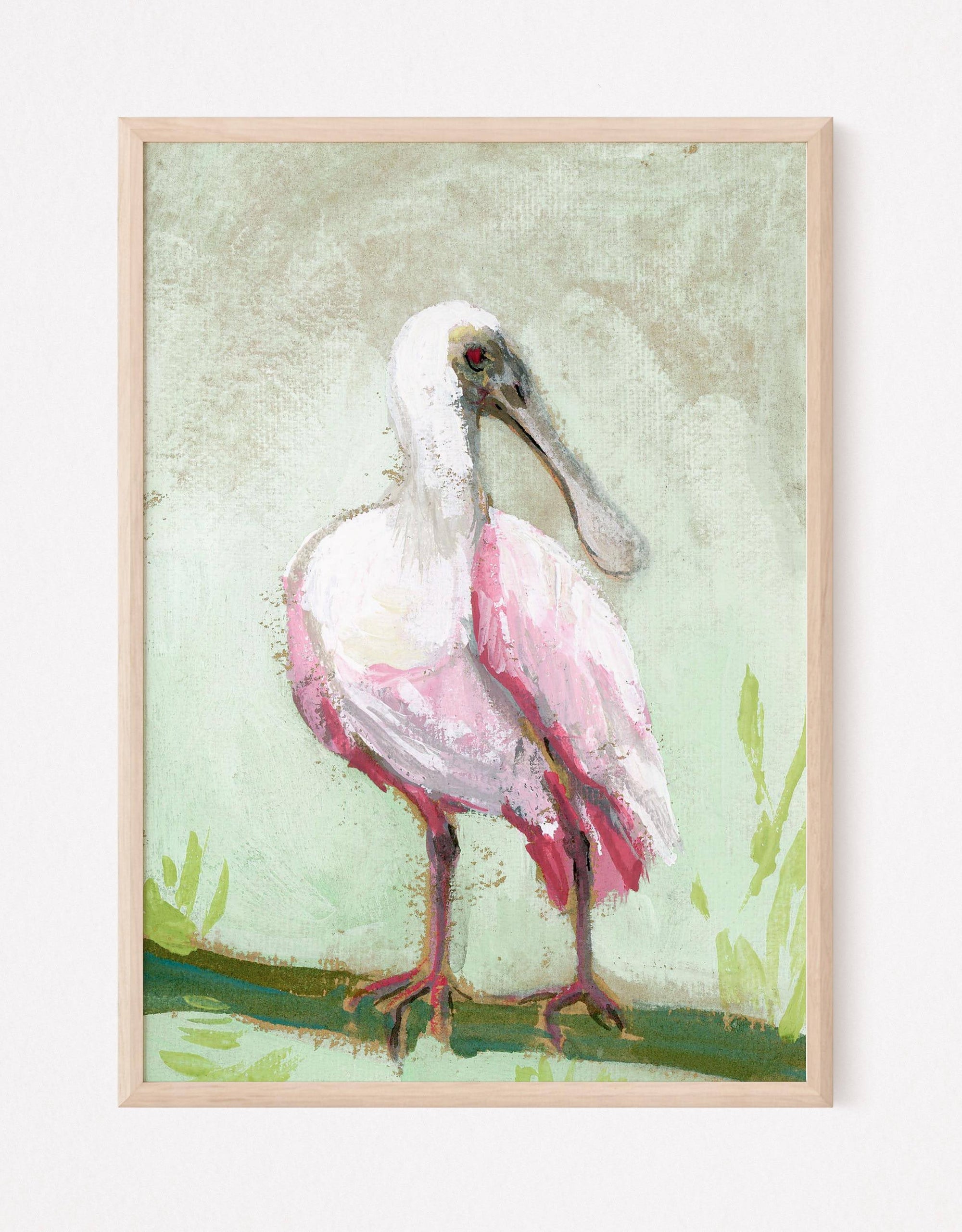 Judy a roseate spoonbill vertical print