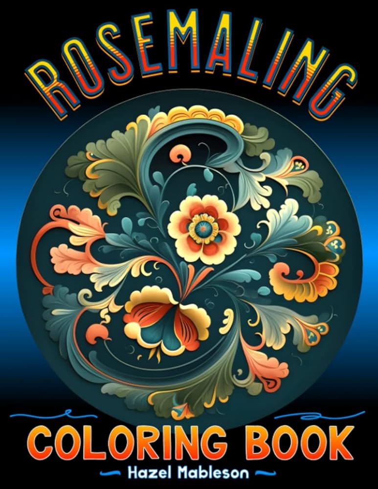 Rosemaling coloring book mableson hazel books