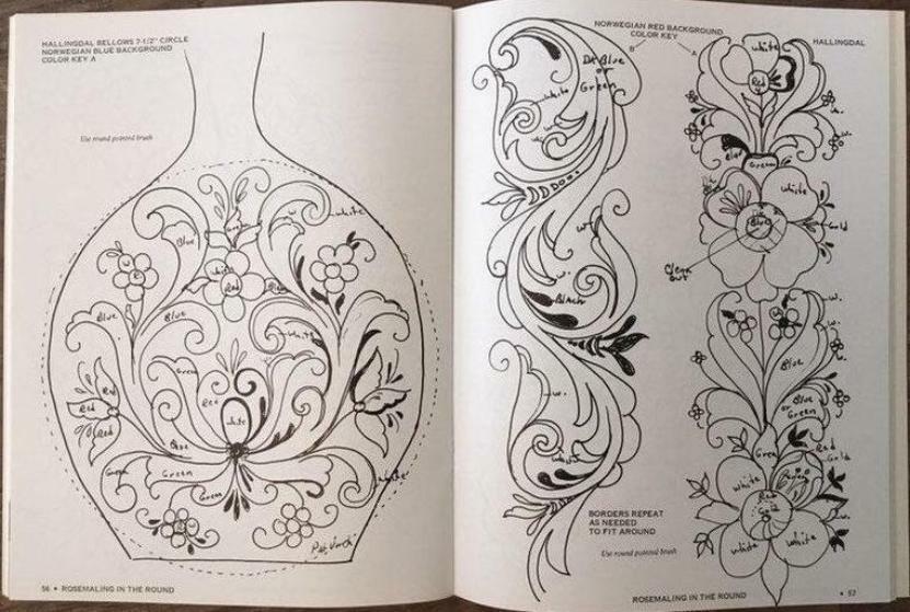 Rosemaling in the round norwegian folk art pat virch painting techniques