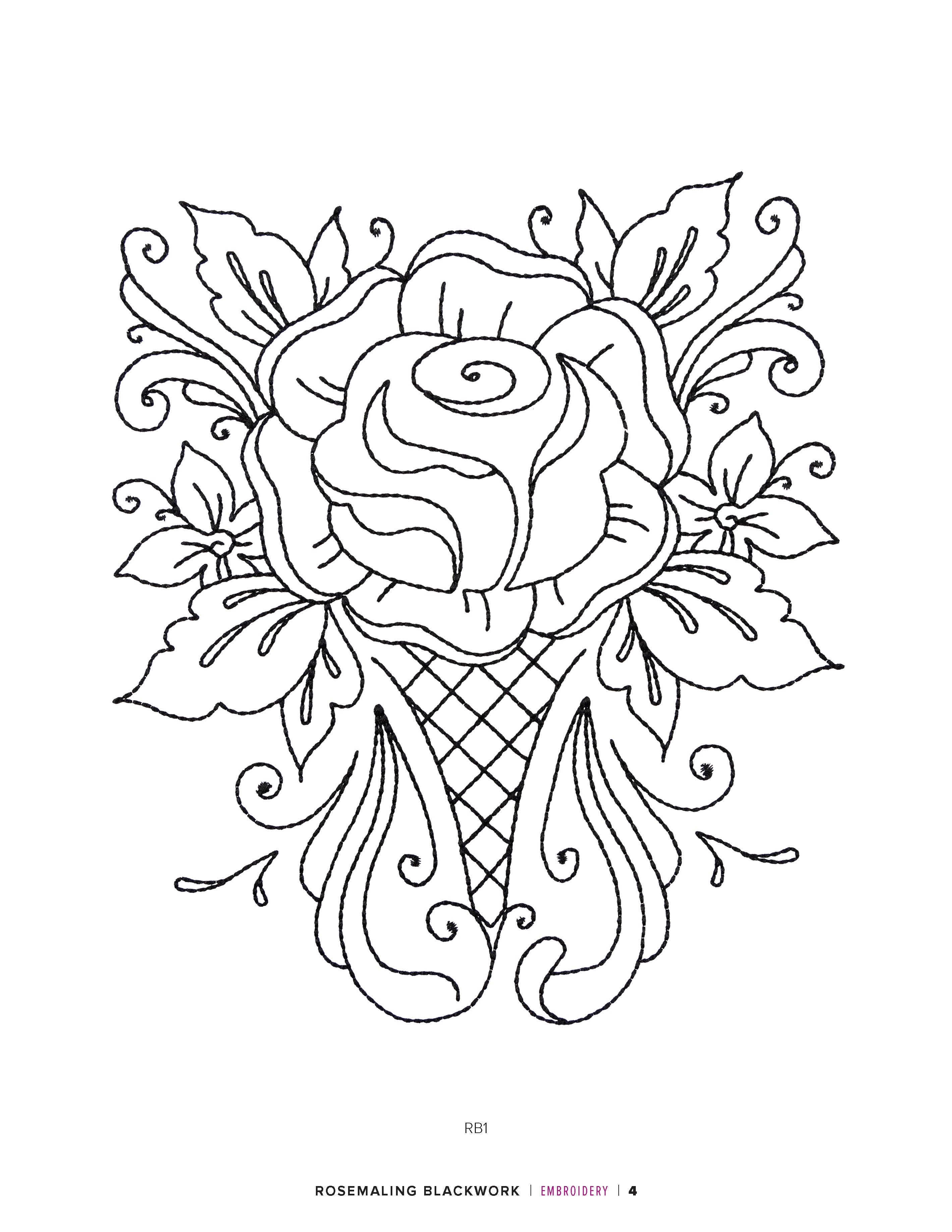 Rosemaling blackwork â anita goodesign