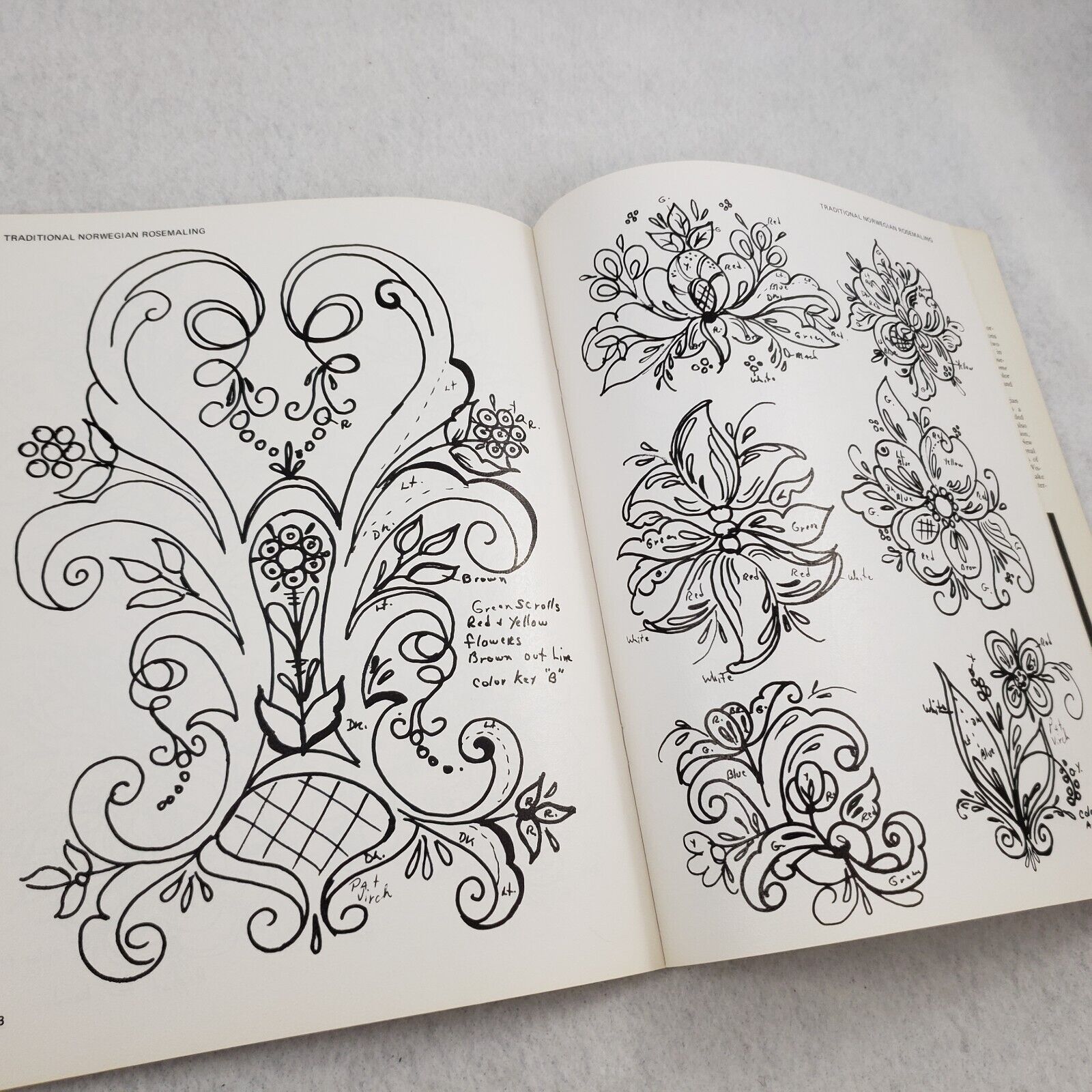 Vintage decorative painting books lot australian flowers norwegian rosemaling