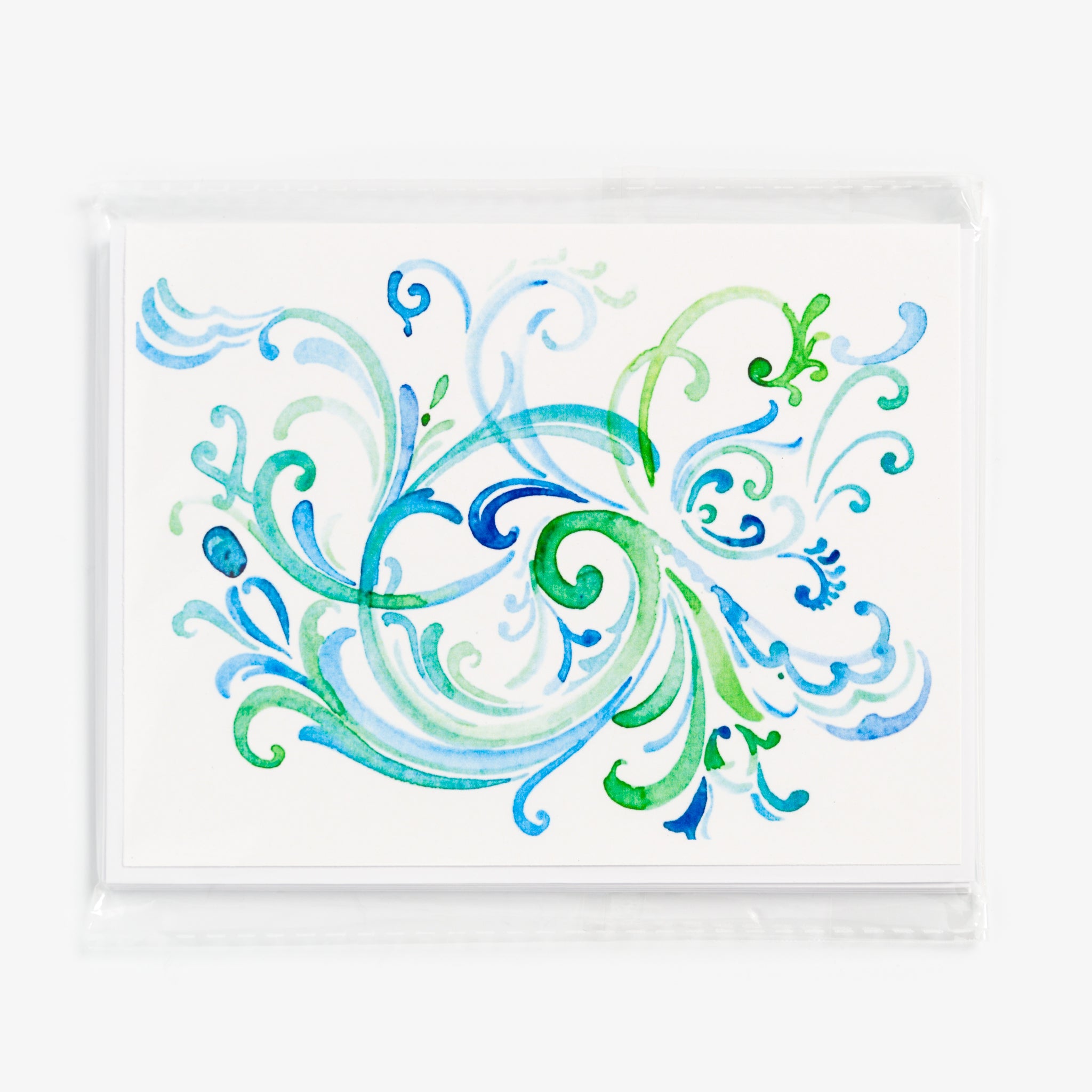 Blue green notecards set with rosemaling by sharon christensen â museum