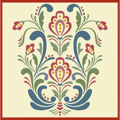 Rosemaling stencil template the artful stencil