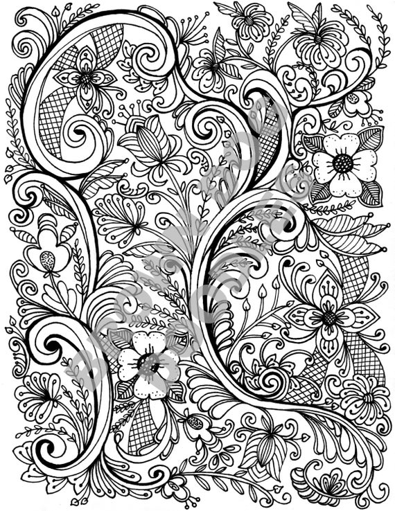 Rosemaling coloring page