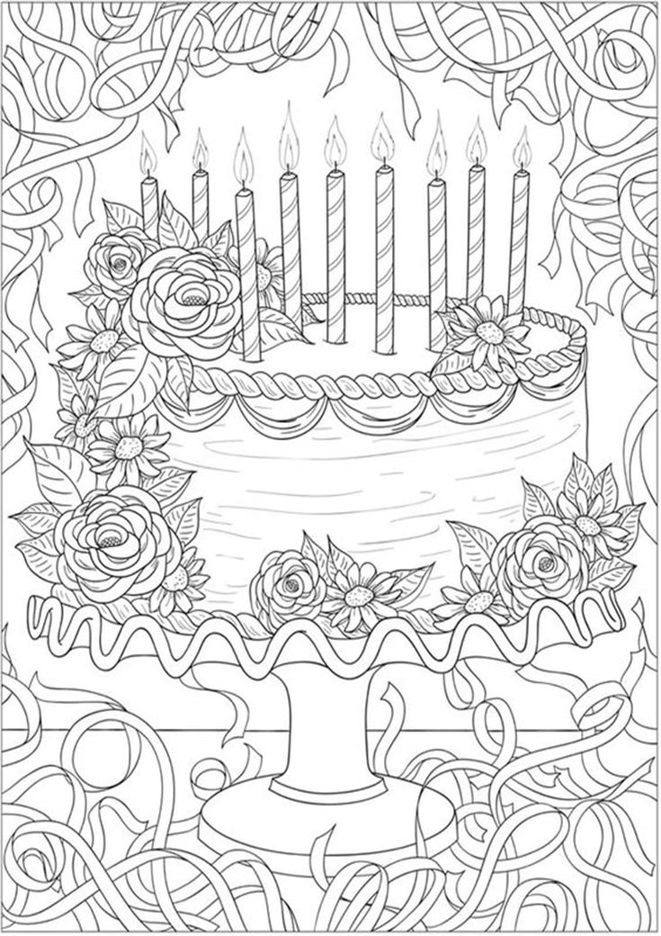 Free easy to print cake coloring pages birthday coloring pages happy birthday coloring pages coloring pages