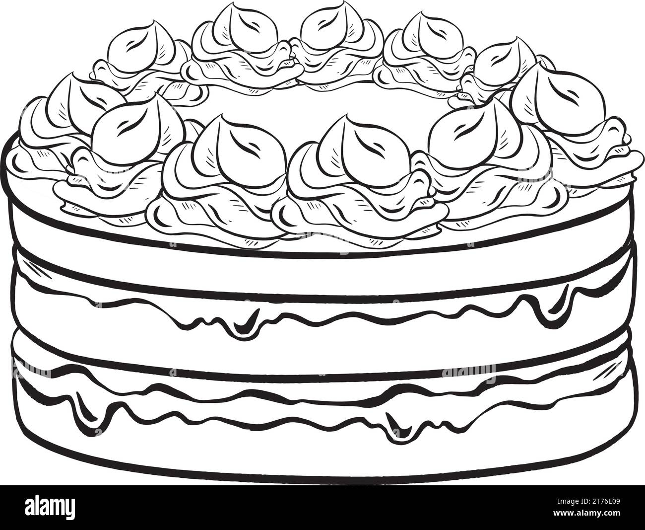 Anniversary cake black and white stock photos images
