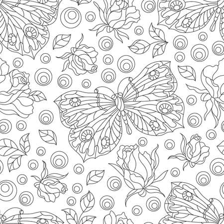 Butterflies and roses coloring pages cliparts stock vector and royalty free butterflies and roses coloring pages illustrations