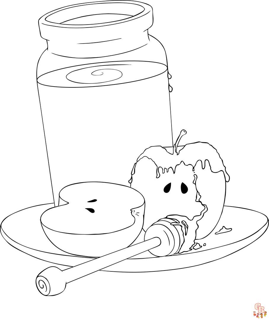 Color to rosh hashanah joy free printable coloring pages