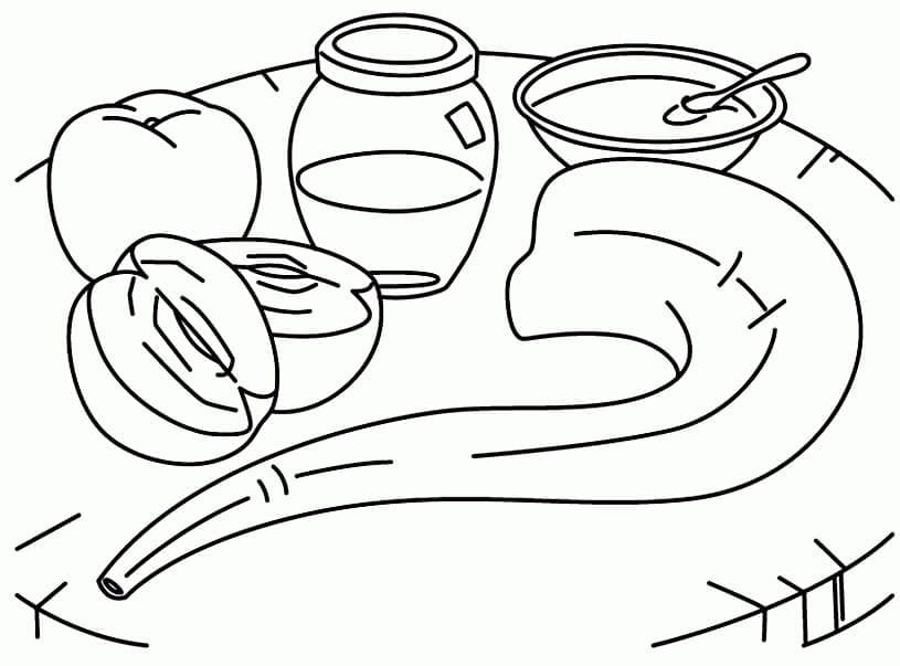 Rosh hashanah for kids coloring page