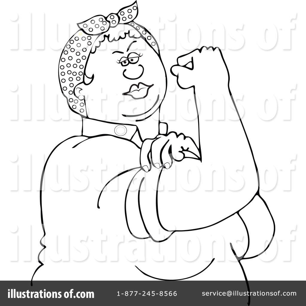 Rosie the riveter clipart