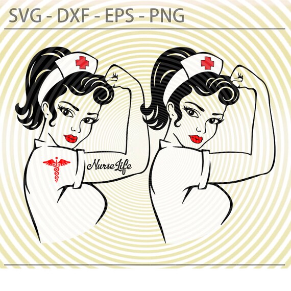 Rosie the riveter svg nurse rosie svg dxf eps png rosie cricut riveter svg strong woman svg nursing digital cut file for cricut cameo