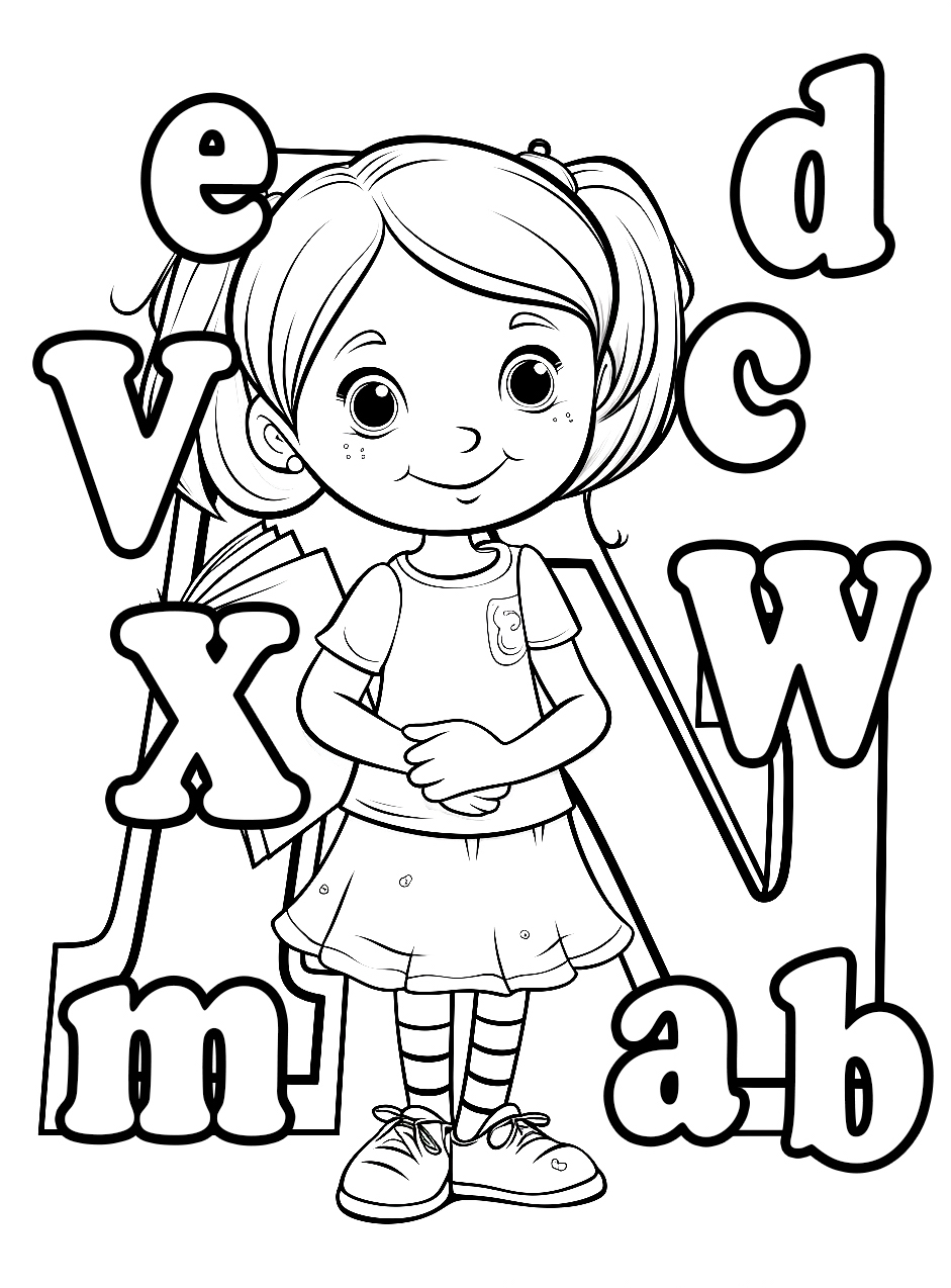 Alphabet coloring pages by coloringpageswk on