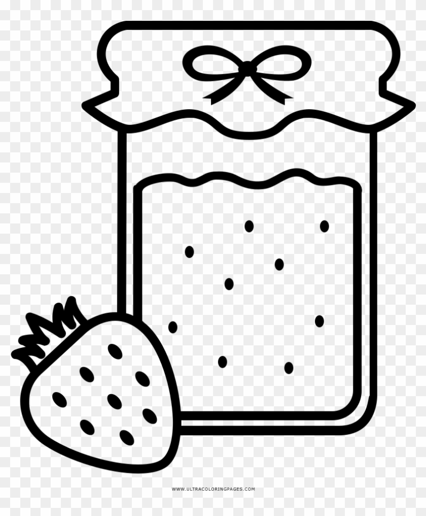 Strawberry jam coloring page