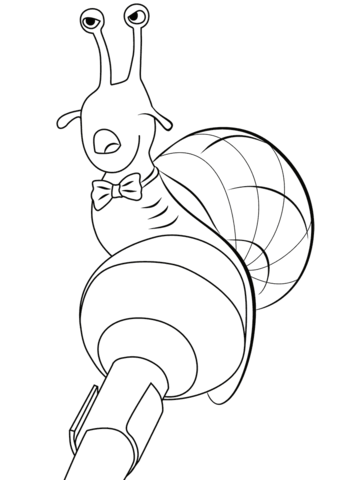 Raymond singing snail from sing coloring page free printable coloring pages