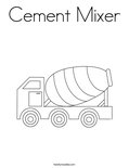 Cement mixer coloring page