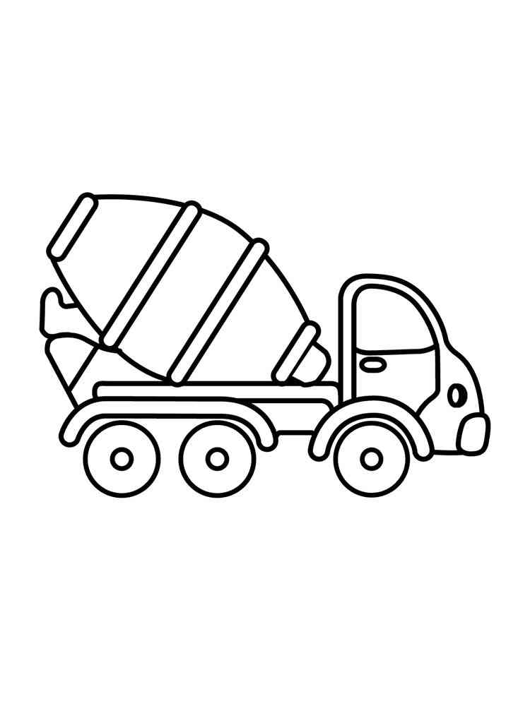 Cement mixer coloring pages