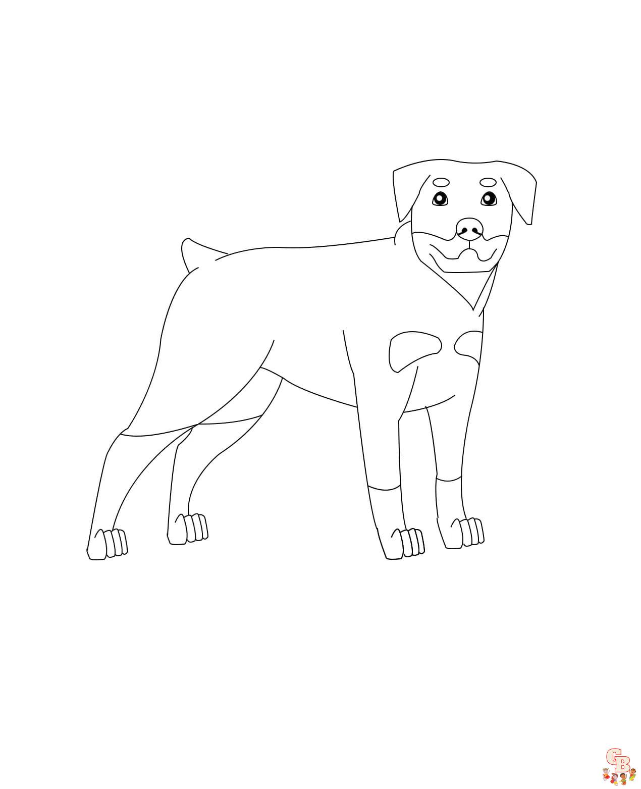 Printable rottweiler coloring pages free for kids and adults