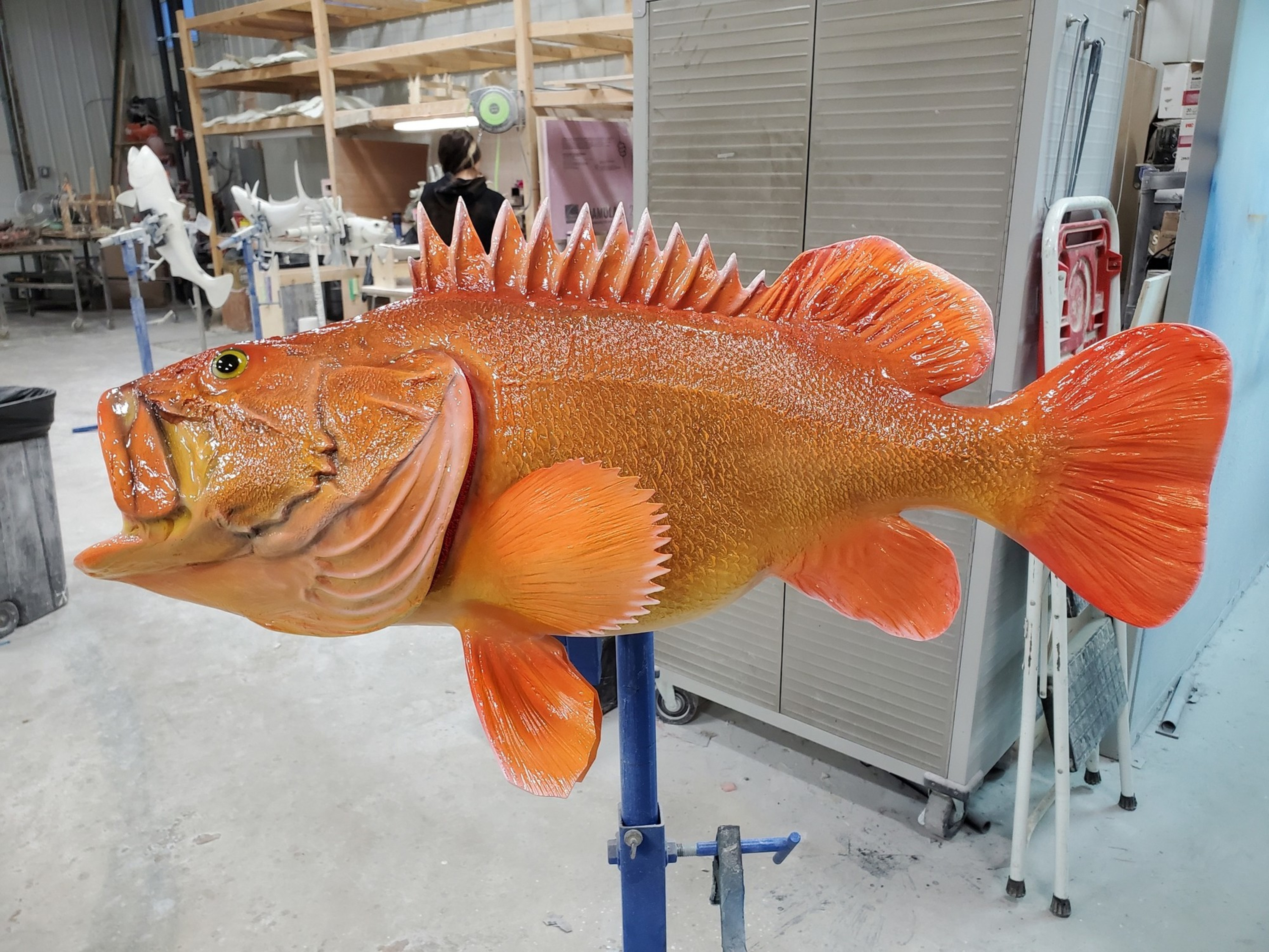 Yellow eye rock fish fish mounts replicas by coast