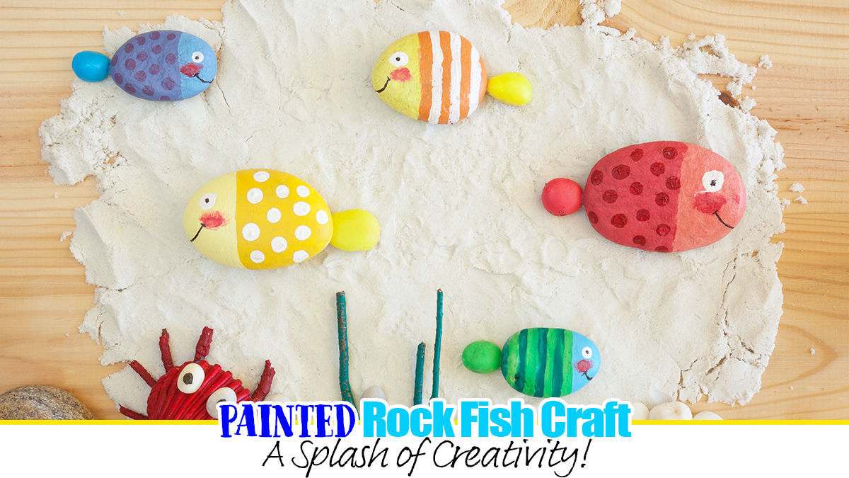 Painted rock fish craft for kids